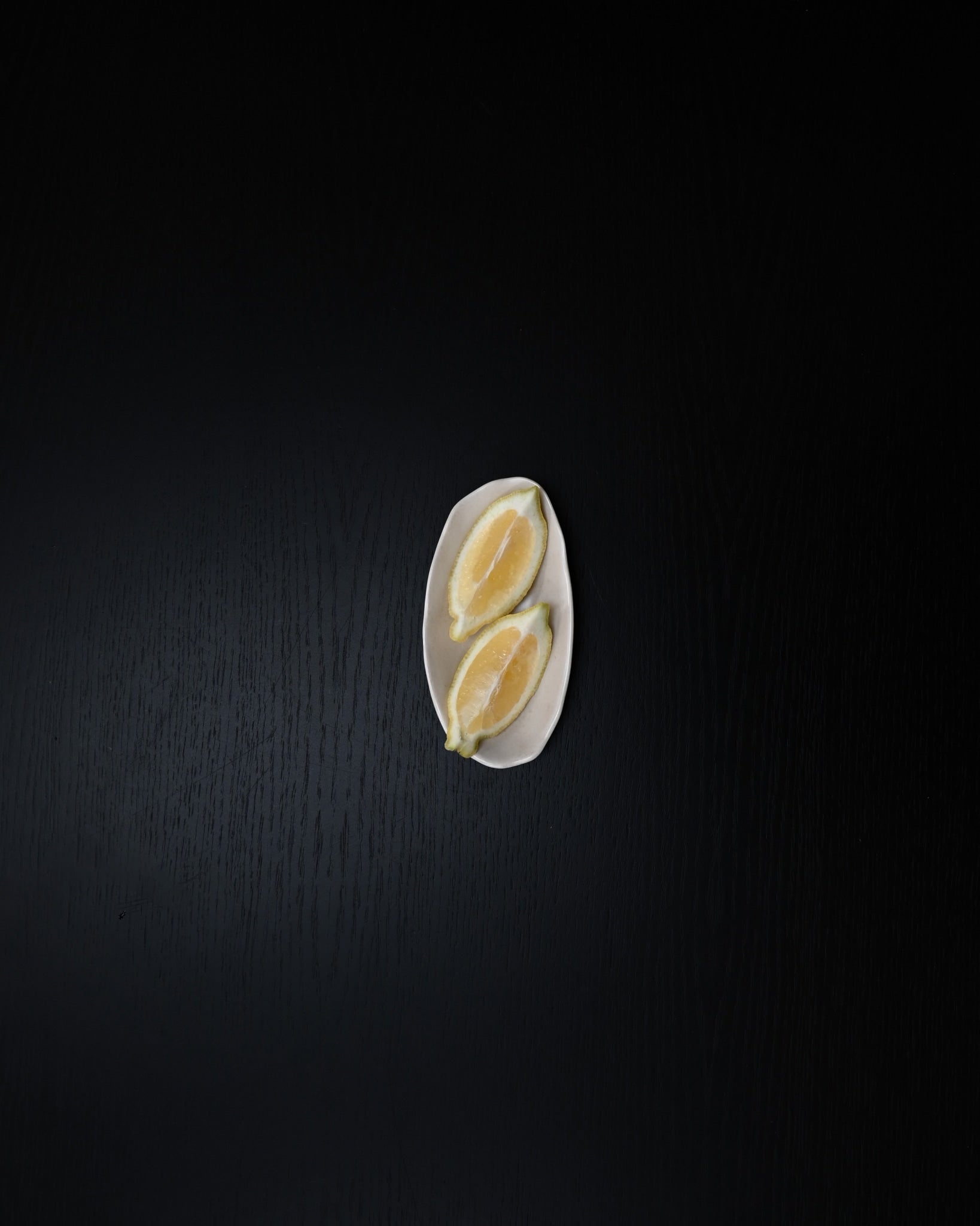 101 Copenhagen Native Oval Tray, Petit with lemon slices