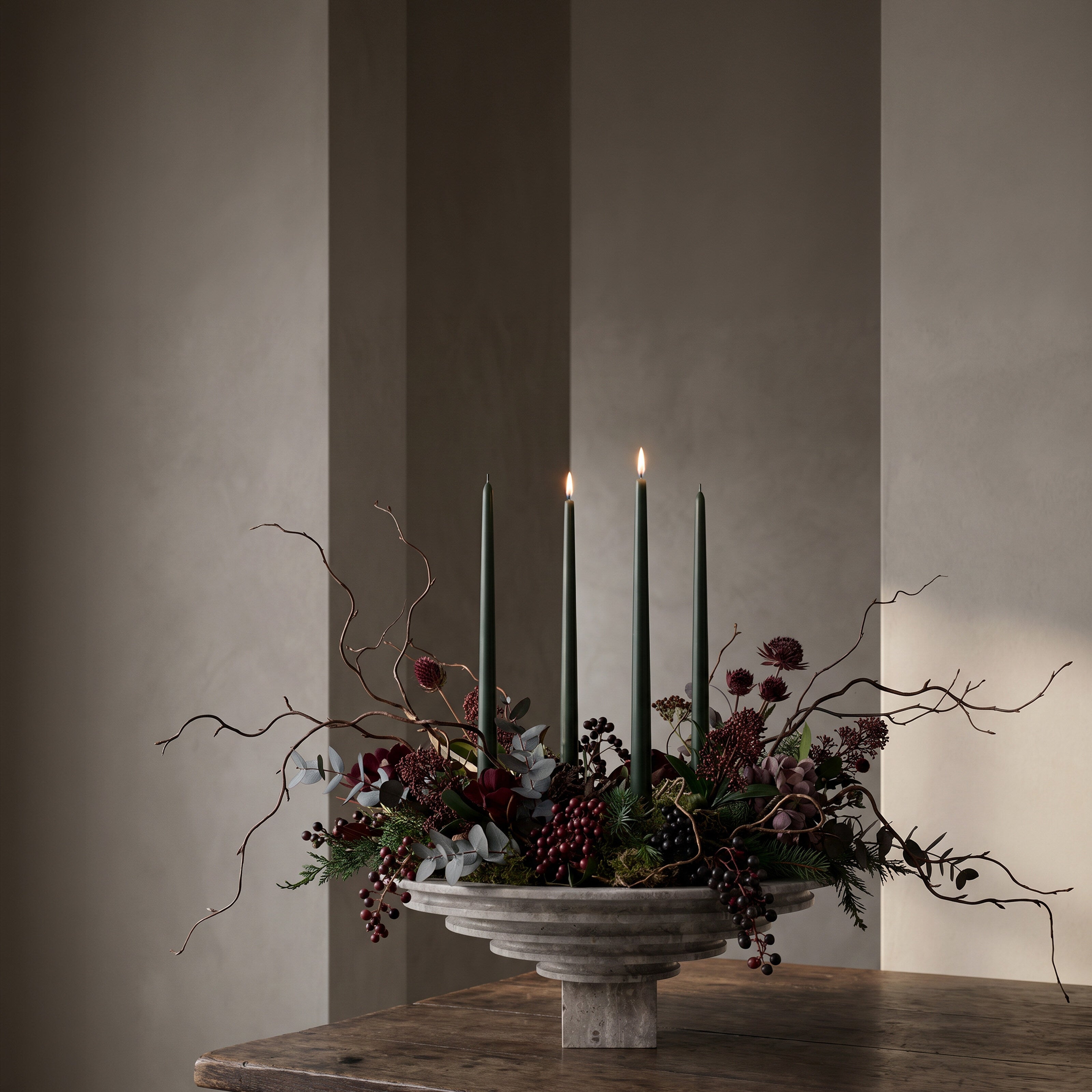 Sori Tray, Big - Silver Travertine