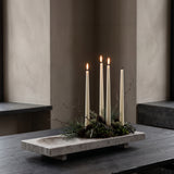 Oka Tray - Silver Travertine