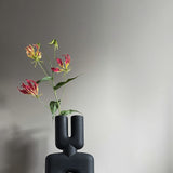 Cobra Vase Double, Medio - Black