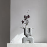 Cobra Vase Double, Mini - Dark Grey