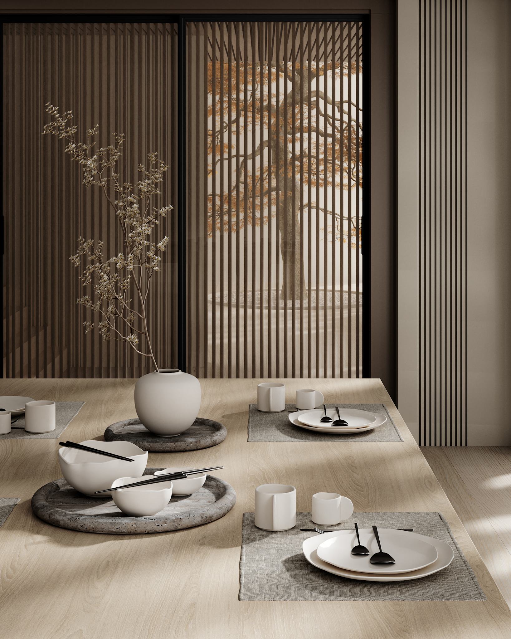 101 Copenhagen - Native Dinner Set - Birch - Dinnerware Set
