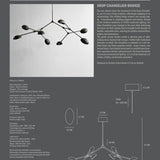 Drop Chandelier - Bronze (5m)