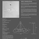 Ghost Chandelier, Big - Neon (5m)