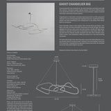 Ghost Chandelier, Big - Chrome (5m)