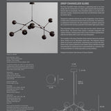 Drop Chandelier Globe - Burned Black (5m)