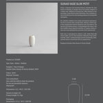 101 Copenhagen - Sunao Vase Slim, Petit - Birch - Vase