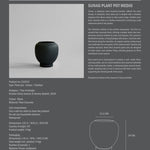 101 Copenhagen - Sunao Plant Pot, Medio - Black - Plant Pot