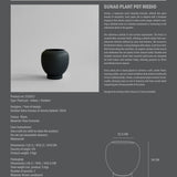 101 Copenhagen - Sunao Plant Pot, Medio - Black - Plant Pot