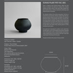 101 Copenhagen - Sunao Plant Pot Fat, Big - Black - Plant Pot
