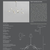 Drop Chandelier, Mini - White (5m)