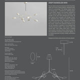 Drop Chandelier, Mini - White (5m)