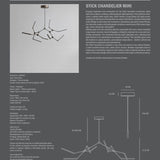 Stick Chandelier Mini - Bronze
