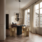 101 Copenhagen - Arc Dining Table, Ø120 - Coffee Black Oak - Dining Table