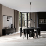 101 Copenhagen - Arc Dining Table, Ø120 - Coffee Black Oak - Dining Table