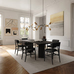 101 Copenhagen - Nama Dining Chair - Coffee Black Oak - Aniline Leather Black - Dining Chair