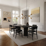 101 Copenhagen - Nama Dining Chair - Coffee Black Oak - Aniline Leather Black - Dining Chair