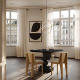 Artist Dining Table, Ø120 - H30mm - Coffee Black Oak