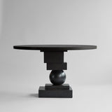 101 Copenhagen - Artist Dining Table, Top Ø120cm - Coffee Black Oak - Dining Table