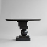 Artist Dining Table, Ø120 - H30mm - Coffee Black Oak