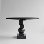 101 Copenhagen - Artist Dining Table, Top Ø120cm - Coffee Black Oak - Dining Table