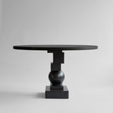 Artist Dining Table, Ø120 - Coffee Black Oak