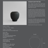 Sunao Plant Pot, Big - Black