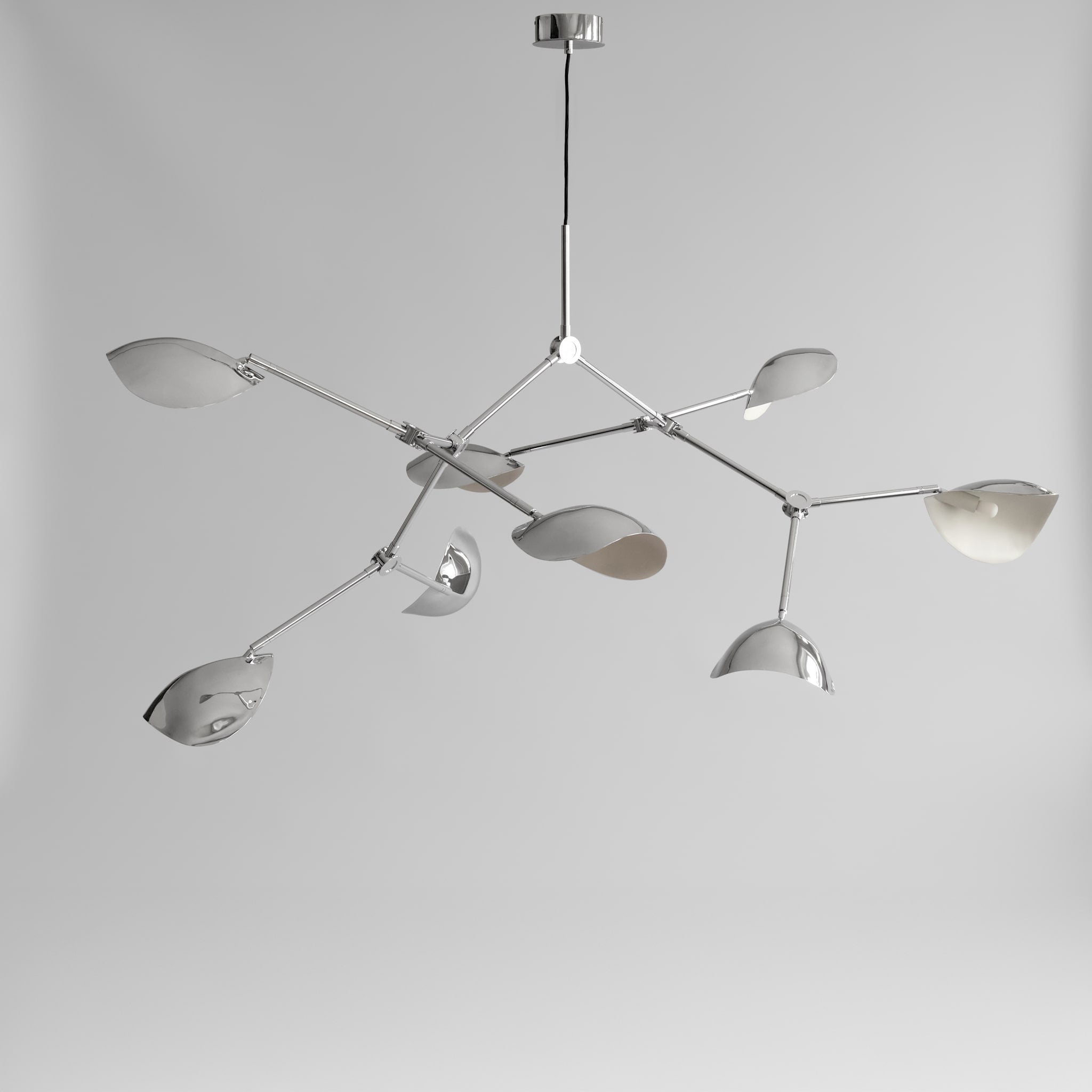 101 Copenhagen - Stingray Chandelier, Grande - Chrome (5m) - Chandelier