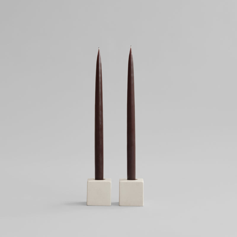 Cube Candle Holder - High Glazed Birch