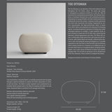 Toe Ottoman - Warm Ash