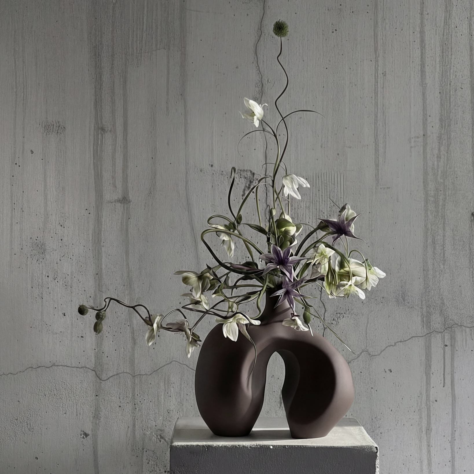 Ni Vase, Mini - Chocolate Brown
