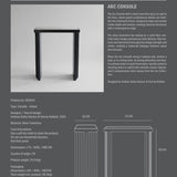Arc Console - Silver Travertine