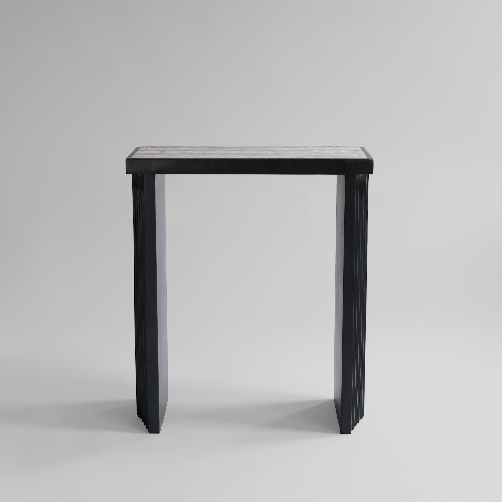 Arc Console - Silver Travertine