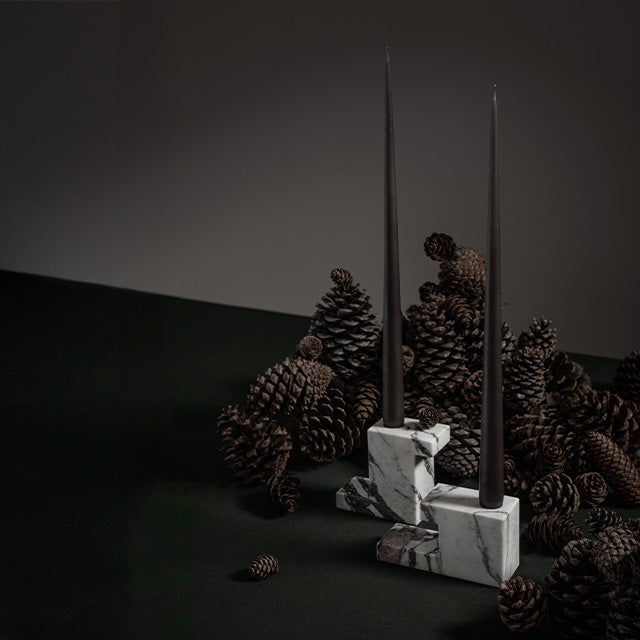 Bosque arrangement with Brick candle holders