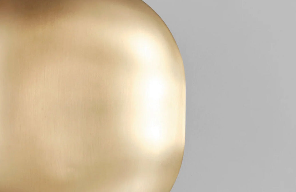 Close up of 101 Copenhagen Brass Clam Wall lamp 