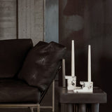 101 Copenhagen - Brick Candle Holder, Tall - Calacatta - Candle Holders