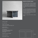 101 Copenhagen - Brutus Coffee Table - Dark Grey - 