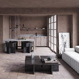 101 Copenhagen Living space with Brutus Dining chairs and coffee tables