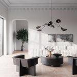 Brutus Lounge Chairs - Coffee Stingray chandelier Big-foot coffee table
