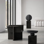 Brutus Lounge Chairs - Coffee Guggenheim Vase and Baburu Bowl
