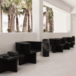 Brutus Lounge Chairs - Coffee in hall way