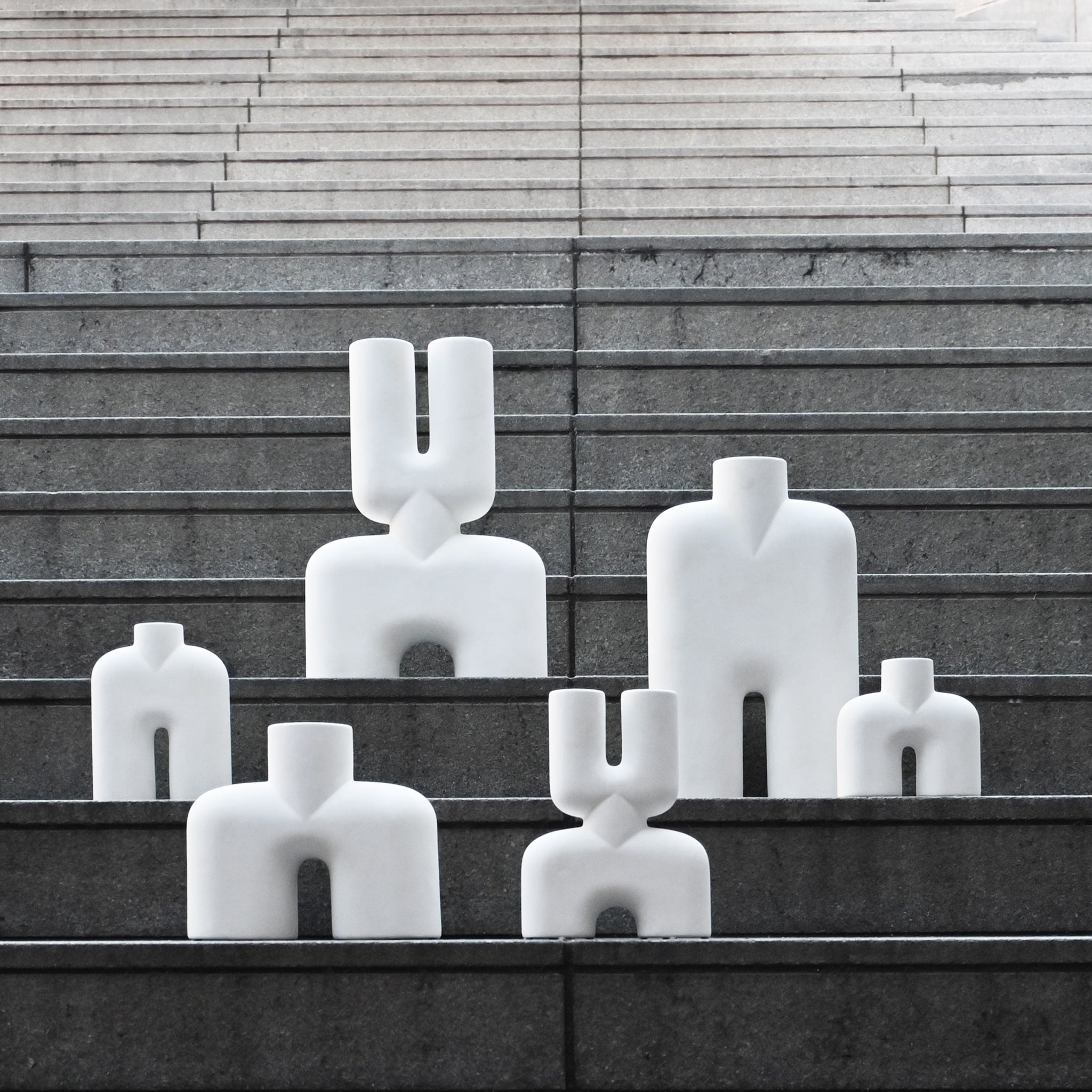 Cobra Series Bone White on metro staircase