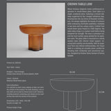Crown Table, Low - Caramel