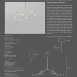 101 Copenhagen - Drop Chandelier, Mini - White (5m) - Chandelier