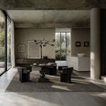 Drop chandelier mini bronze  - artist dining table - brutus dining chair