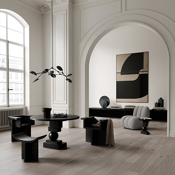 101 Copenhagen Brutus chairs, stool and Artist tables 