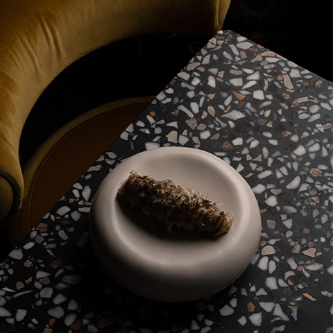 Fume and 101 Copenhagen collab food on Fat Native tray 