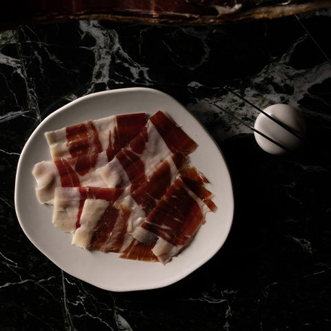 Fume and 101 Copenhagen Collab native dessert or luch plate with ham and native chopstick holder