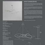 101 Copenhagen Ghost Chandelier, Big - Chrome details