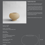 101 Copenhagen - Kabin Vase, Fat - Sand - Vase